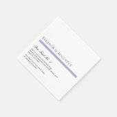 Digitial Lavender Paars Modern Facts Weddenschap Servet (Hoek)