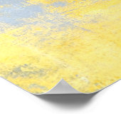 "Digits" Grijs en Geel Abstract Poster (Hoek)