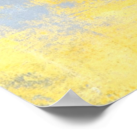 "Digits" Grijs en Geel Abstract Poster (Hoek)