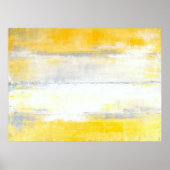 "Digits" Grijs en Geel Abstract Poster (Voorkant)