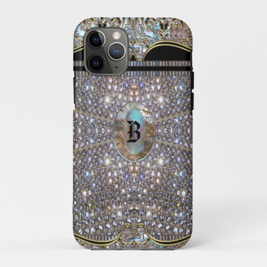 Digloos Elegant Chic Unieke Monogram Case-Mate iPhone Case (Achterkant)