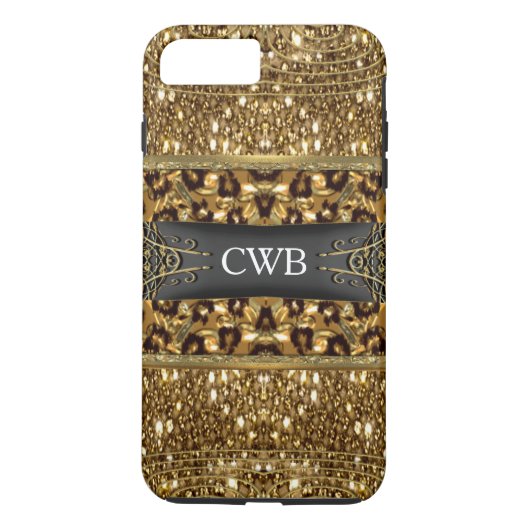 Digloos Leopard Monogram Plus Case-Mate iPhone Case (Achterkant)