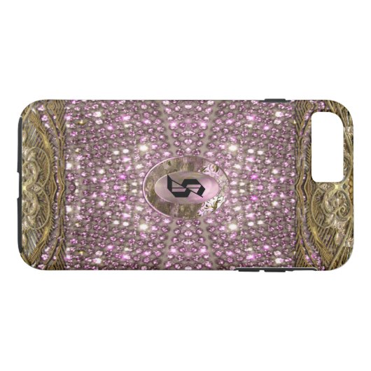 Digloos Pleurthye Elegant VII Monogram Case-Mate iPhone Case (Achterkant (Horizontaal))