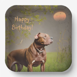 Dignified Brown Pitbull Papieren Bordje