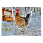 Dignified Chicken Gift Bag Groot Cadeauzakje (Voorkant)