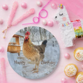 Dignified Chicken Happy Birthday Papieren Bordje (Feest)