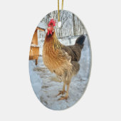 Dignified Chicken Keramisch Ornament (Links)