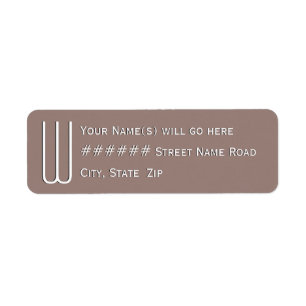 Dignified Monogram (Taupe) Etiket