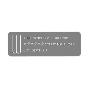 Dignified Monogram (Warm Grey) Etiket