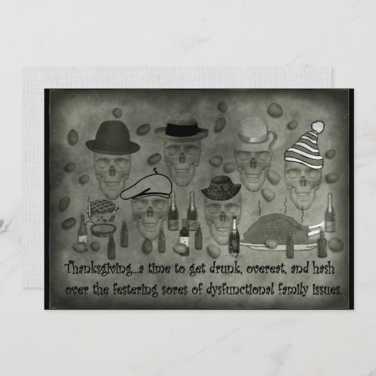 Diiner Dysfunctionele familie Kaart (Voorkant / Achterkant)