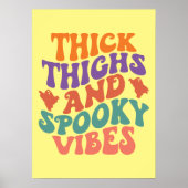 Dijen en Spooky Vibes - Funny Halloween Poster (Voorkant)
