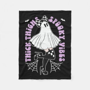 Dijen Spooky Vibes Schattige Ghost Halloween Bats Fleece Deken