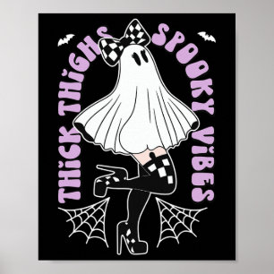 Dijen Spooky Vibes Schattige Ghost Halloween Bats  Poster