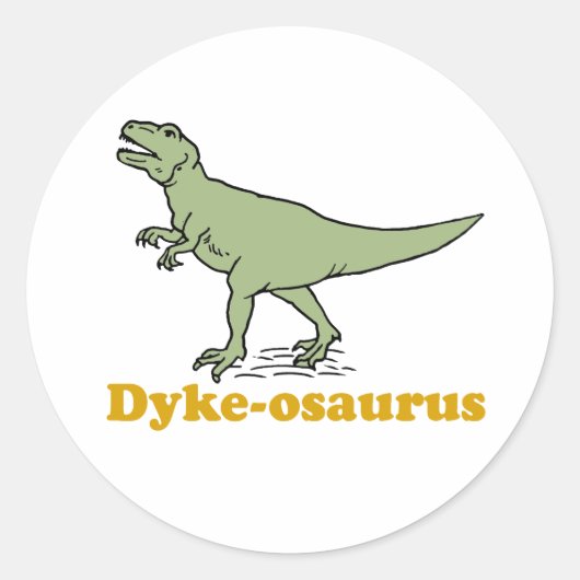 Dijk-sauriër Ronde Sticker (Voorkant)