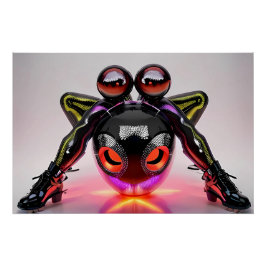 Dijkhoge kattenogen perfect poster