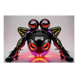 Dijkhoge kattenogen perfect poster