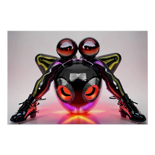 Dijkhoge kattenogen perfect poster (Voorkant)