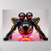 Dijkhoge kattenogen poster (Voorkant)