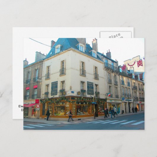 Dijon, Bourgogne, Frankrijk, mosterdwinkel Briefkaart (Voorkant / Achterkant)