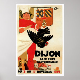 Dijon Chicken Food and Art Poster