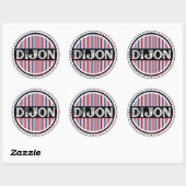 Dijon City Pride Embleem – Franse identiteit Ronde Sticker (Vel)