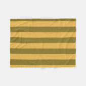 Dijon en Zest gestreepte patroon Fleece Deken (Voorkant (Horizontaal))