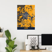 Dijon - France Bluefresh City Map Poster (Thuiskantoor)