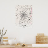 Dijon - France Neapolitan City Map Poster (Keuken)