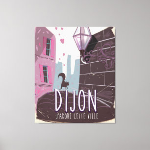Dijon France vintage poster Canvas Afdruk