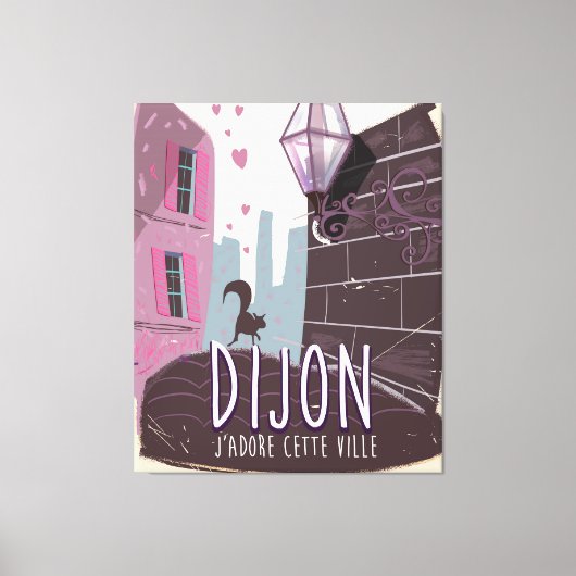 Dijon France vintage poster Canvas Afdruk (Voorkant)