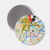 Dijon, Frankrijk Magneet (Voorkant / Achterkant)