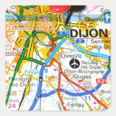Dijon, Frankrijk Vierkante Sticker (Voorkant)