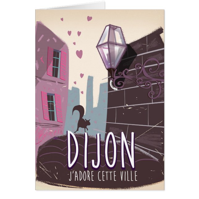 Dijon Frankrijk vintage reisposter (Voorkant)