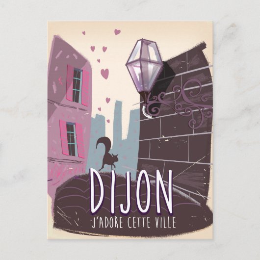 Dijon Frankrijk vintage reisposter Briefkaart (Voorkant)