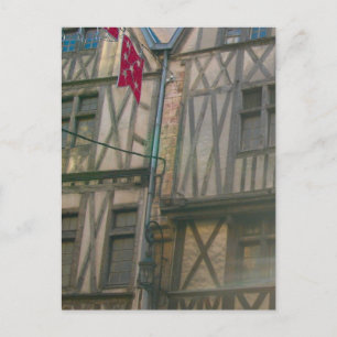 Dijon, gebouwen met een halve rand in de oude stad briefkaart