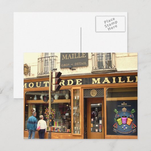 Dijon, mosterdwinkel briefkaart (Voorkant / Achterkant)