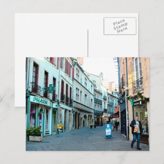 Dijon, oud winkelgebied briefkaart (Voorkant / Achterkant)