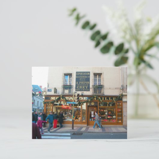 Dijon, oude mosterdwinkel briefkaart (Staand voorkant)