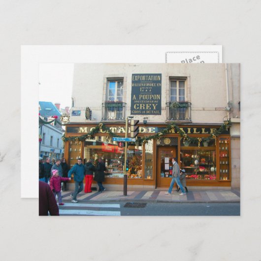 Dijon, oude mosterdwinkel briefkaart (Voorkant / Achterkant)