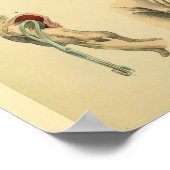 Dijspieren, vochtige forceps, anatomische kunst, a poster (Hoek)