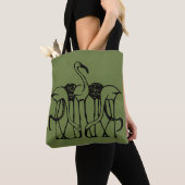 Dijsselhof - Vijf flamingo's, beeldende kunst, Tote Bag (Dichtbij)