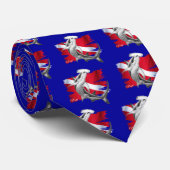 Dijvlag met hamerhaaienduiker omlaag stropdas (Opgerold)