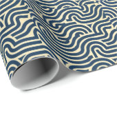 dik bochtig glad patroon Rood, Geel, Blauw, Cadeaupapier (Rol Hoek)