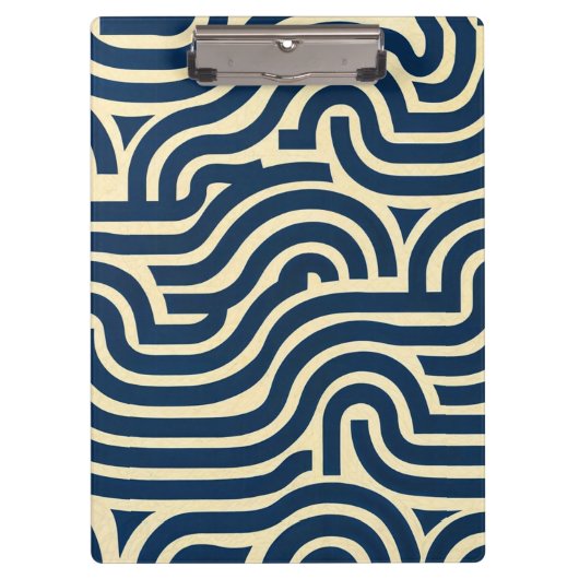 dik bochtig glad patroon Rood, Geel, Blauw, Klembord (Voorkant)