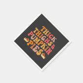 Dik Dijen & Pompoen Pies Grappige Thanksgiving Servet (Hoek)