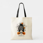 Dik Dijen Spooky Vibes Halloween Gepersonaliseerd Tote Bag (Achterkant)