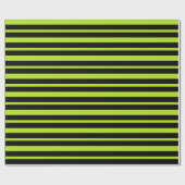 Dik- en dunne lingsteengroene en zwarte strepen cadeaupapier (Vlak)