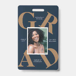 dik gedrukt script schoolkleuren afstudeeraankondi badge