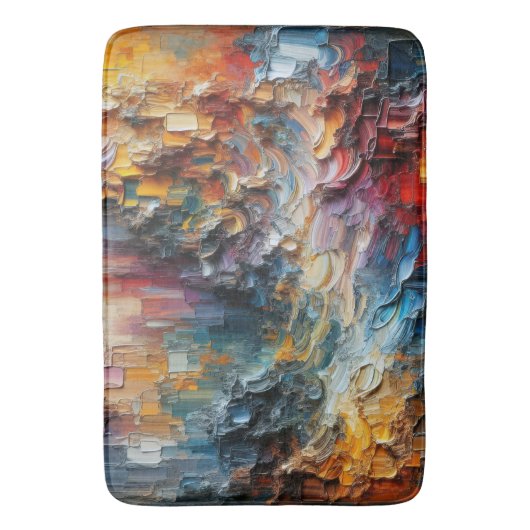 Dik gestructureerd verfpatroon badmat (Voorkant Verticaal)