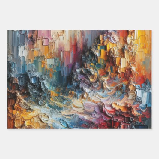 Dik gestructureerd verfpatroon inpakpapier vel (Voorkant 2)